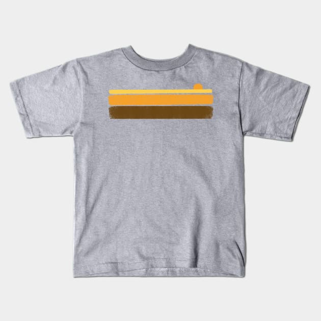 Retro 70s summer stripes Kids T-Shirt by Vanphirst